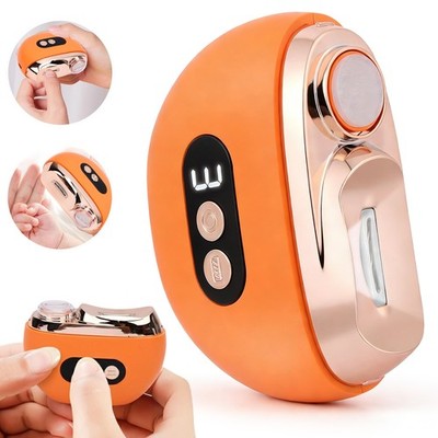 2 in 1 Elektrischer Nageltrimmer Automatisch Nagelknipser Nail Clipper mit Licht