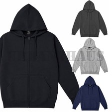 MEN'S FLEECE MID-WEIGHT FULL ZIP UP SWEATSHIRTS HOODIE  S-3XL 