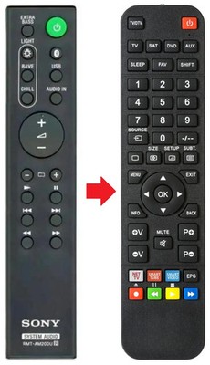 Fernbedienung geeignet für SONY GTK-XB7