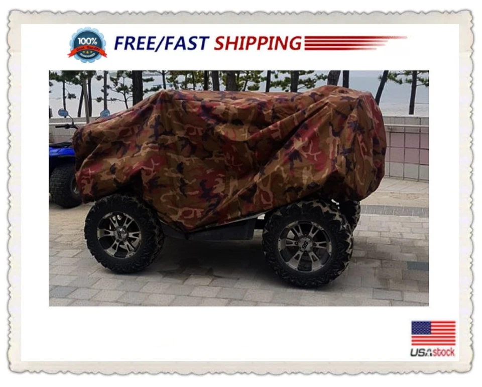 Waterproof Outside UV Rain Dust Protect ATV Cover For Yamaha Grizzly 300 450 550 - Imagem 4 de 4