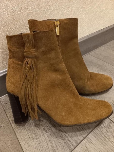 Women Karen Millen Boots Brown Suede 7