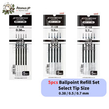 Uni Jetstream SXR Ballpoint Pen Refills 5pcs Set Select 0.38 0.5 0.7mm Japan