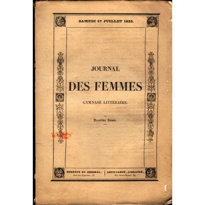 Journal des Femmes. Gymnase Littéraire. Ohne Autor - Without author: