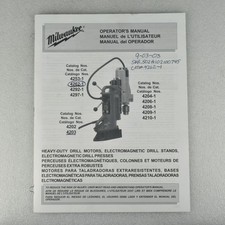 Milwaukee Heavy-Duty Drill Press Operators Manual 4253-1 4262-1 4292-1 4297-1