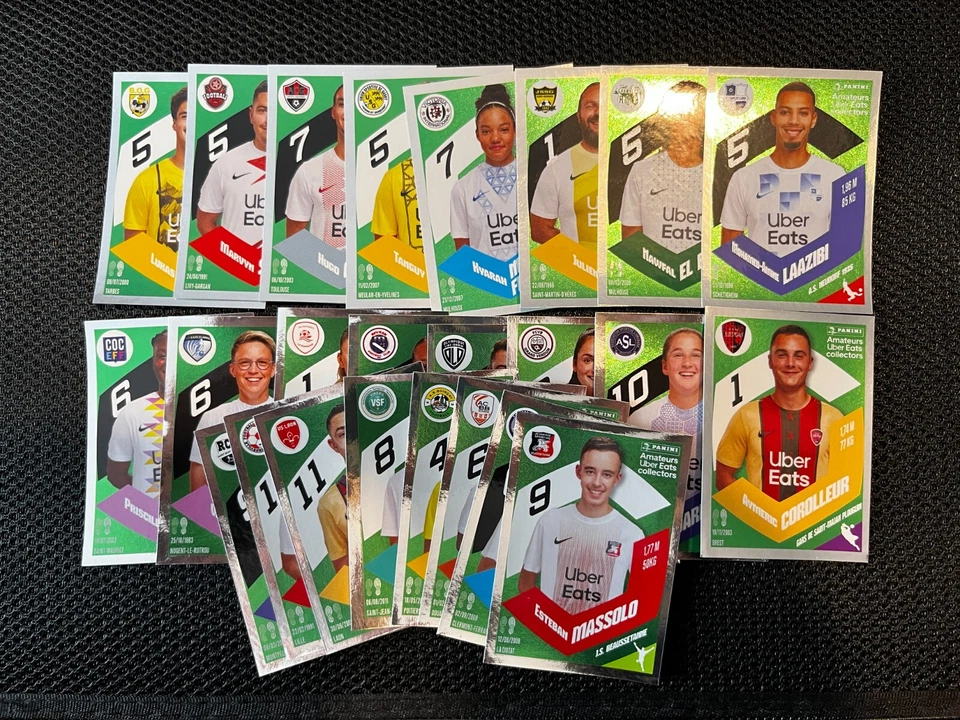 SET COMPLET PANINI EXTRA STICKERS FOOT 2024 AMATEURS UE01 A UE24 MINT NEUF