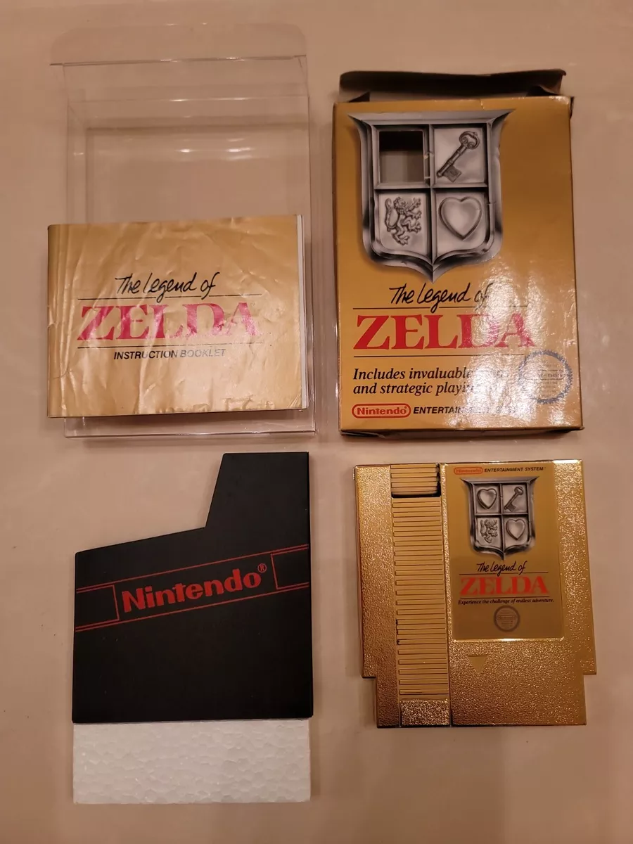 LEGEND OF ZELDA 1 NES 5 SCREW 1ST PRINT CART, MAP & BOOKLET