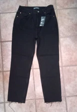 Denim & Co Brand New with Tags Black Straight High Waist Jeans UK Size 14