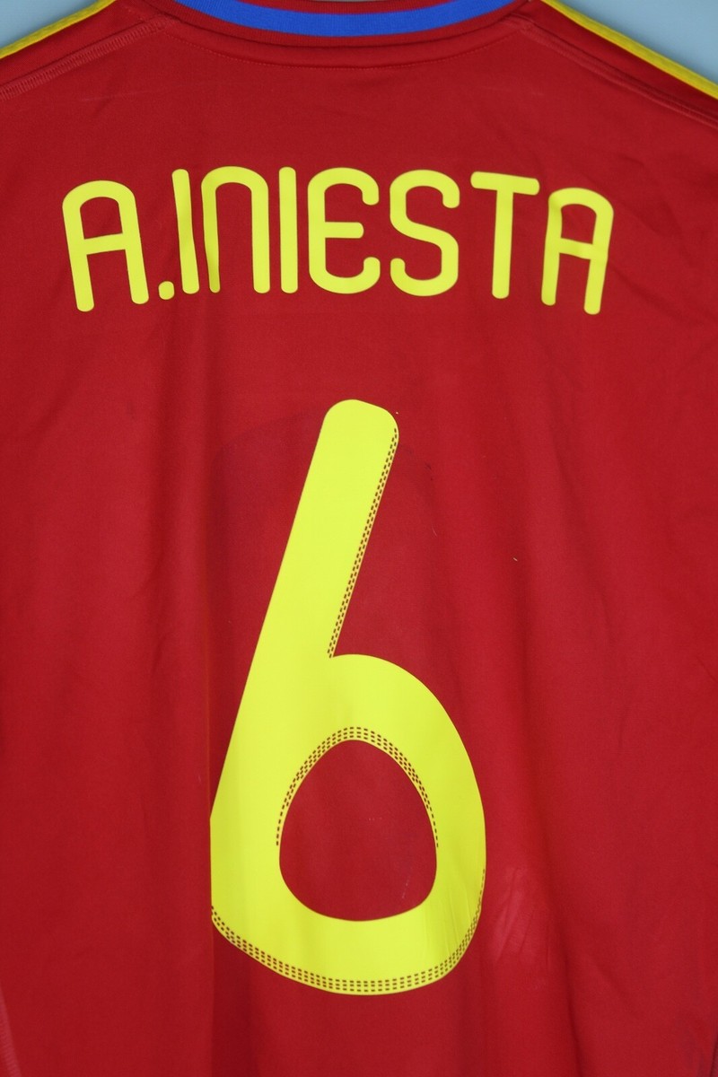 SPAIN NATIONAL TEAM 2010 WORLD CUP HOME FOOTBALL SHIRT JERSEY #6