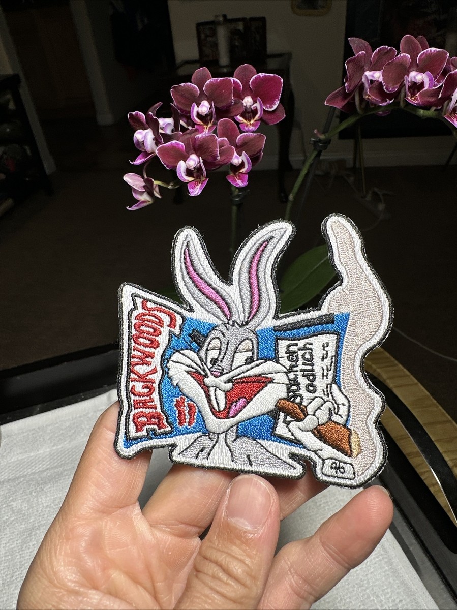 RARE BugsBunny BACKWOODS Patch Embroidered Cigar BUGS SMOKES BLUES