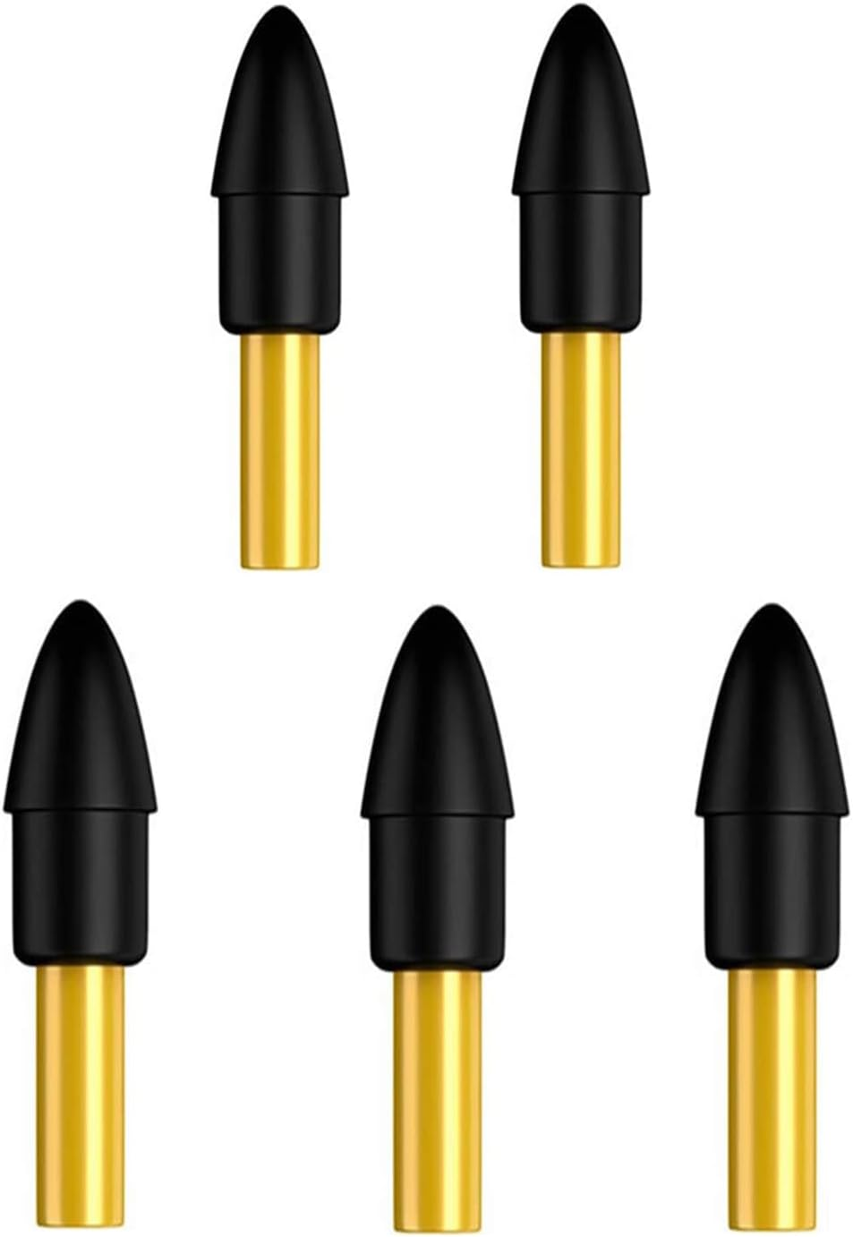 iPad Pen Stylus Tips - 5 Pack Screw-In Black Nibs for Precise Writing & Drawing
