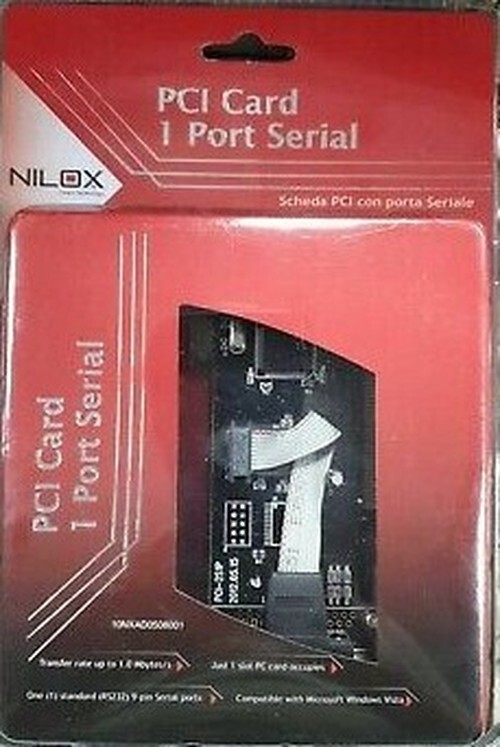 SCHEDA PCI 1 PORTA SERIALE RS232 DB9 NILOX (A/N NM-007) nuova