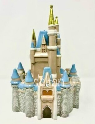 Disney Parks Magic Kingdom Cinderella Castle Ceramic Canister Cookie Jar NEW