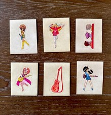 Insert Set, Lot D 6ct 1986 Barbie Mattel Panini Italy Album Sticker Cards
