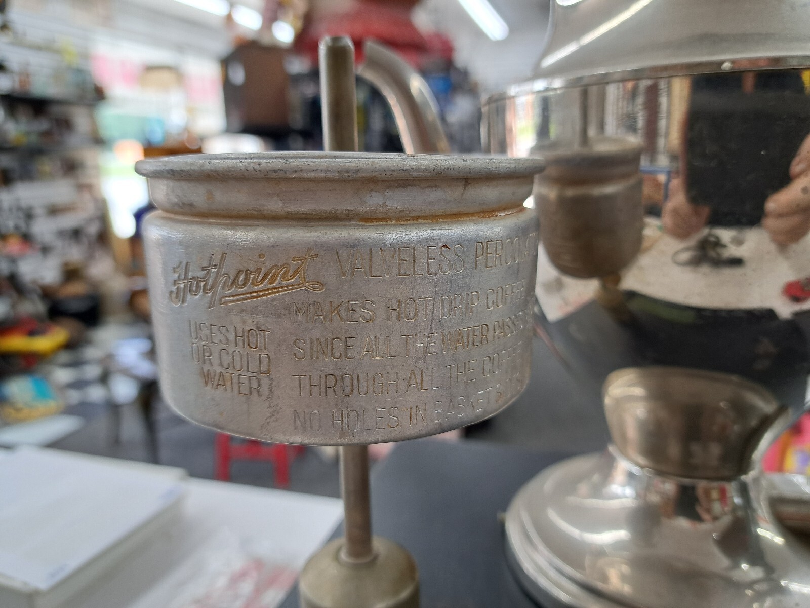 Vintage Edison General Electric Hotpoint Calrod Percolator. Made In USA