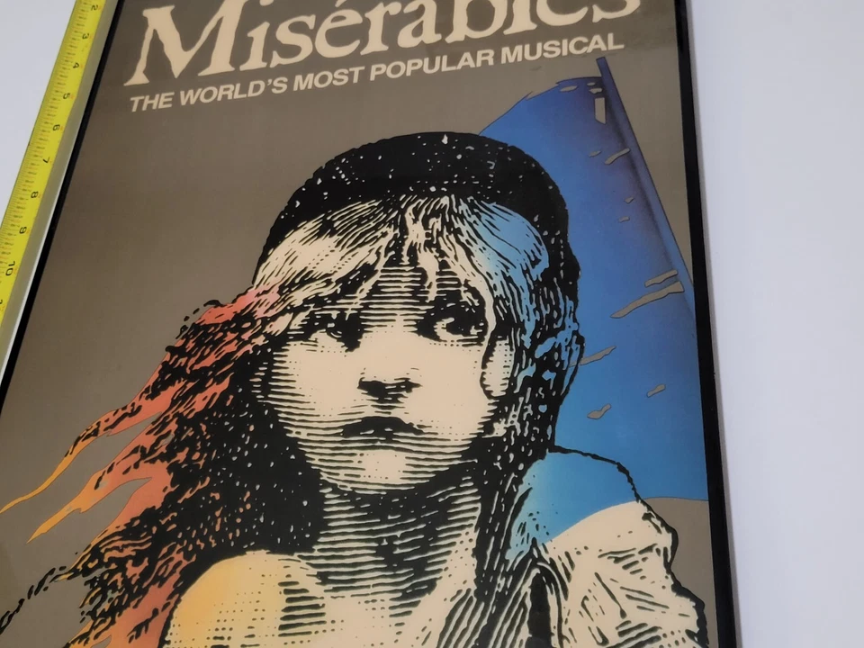 Vtg Broadway LES MISERABLES Laminated Wood Art Show Card By Gallery 92 - Image 3 of 4