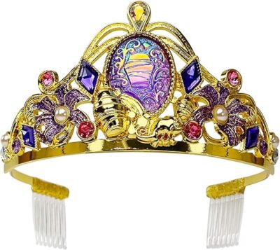 Disney Store Tangled Rapunzel Costume Metal Tiara With Side Combs