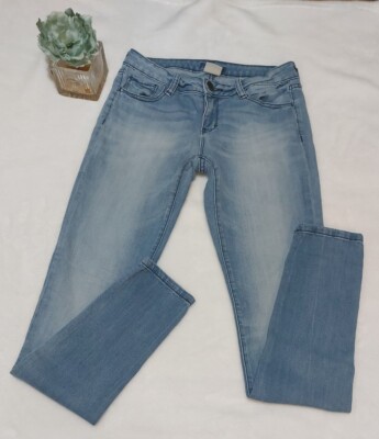 Decree Pants Women's Size 5 Skinny Mid Rise Light Wash Cotton Blend Stretch