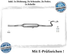 Mittelschalldämpfer für Toyota Yaris (P9) 1.0 VVT-i 12V Auspuff Dichtung Schelle