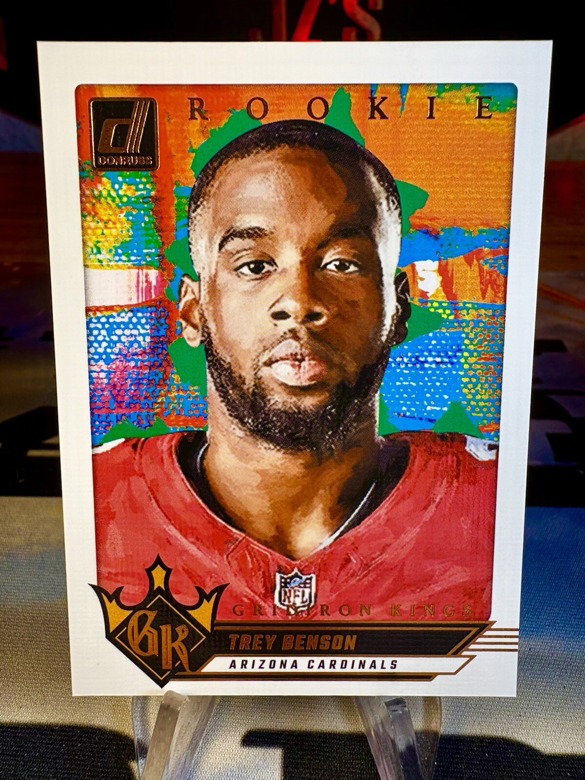 2024 Trey Benson Panini Donruss Gridiron Kings Rookie Card #14 Cardinals