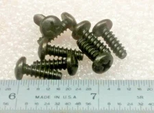 #8-18 X 1/2" SCREW SHEET METAL PAN HEAD PHILLIPS BLACK STEEL  - 50 pcs