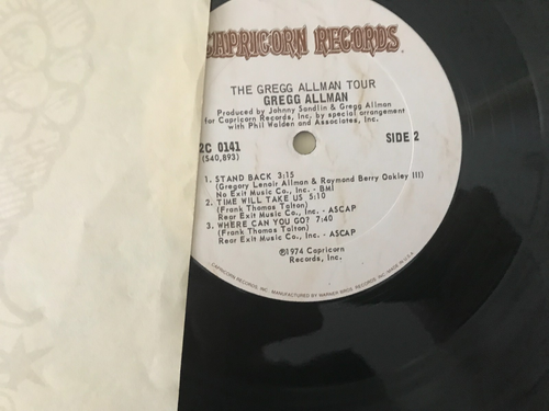 Gregg Allman Tour 1974 CAPRICORN 2XLP Vinyl LP +gatefold-EX/VG+ - Picture 6 of 7
