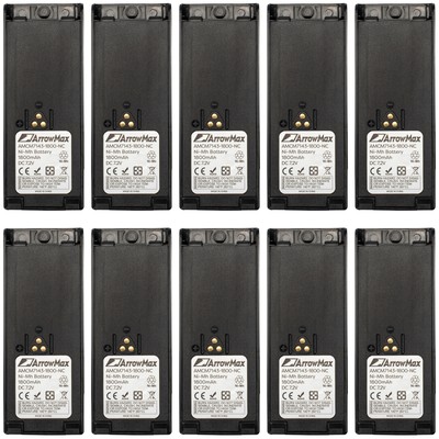 10 Pack NTN7143C Battery for Motorola Radio HT1000 MT2000 MTS2000 GP900 ...