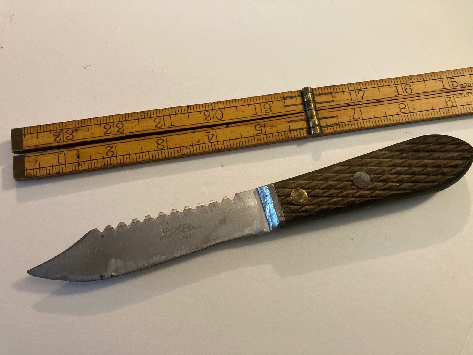 Vintage RUSSELL Green River Works Fishing Camp Knife Rare Classic Very