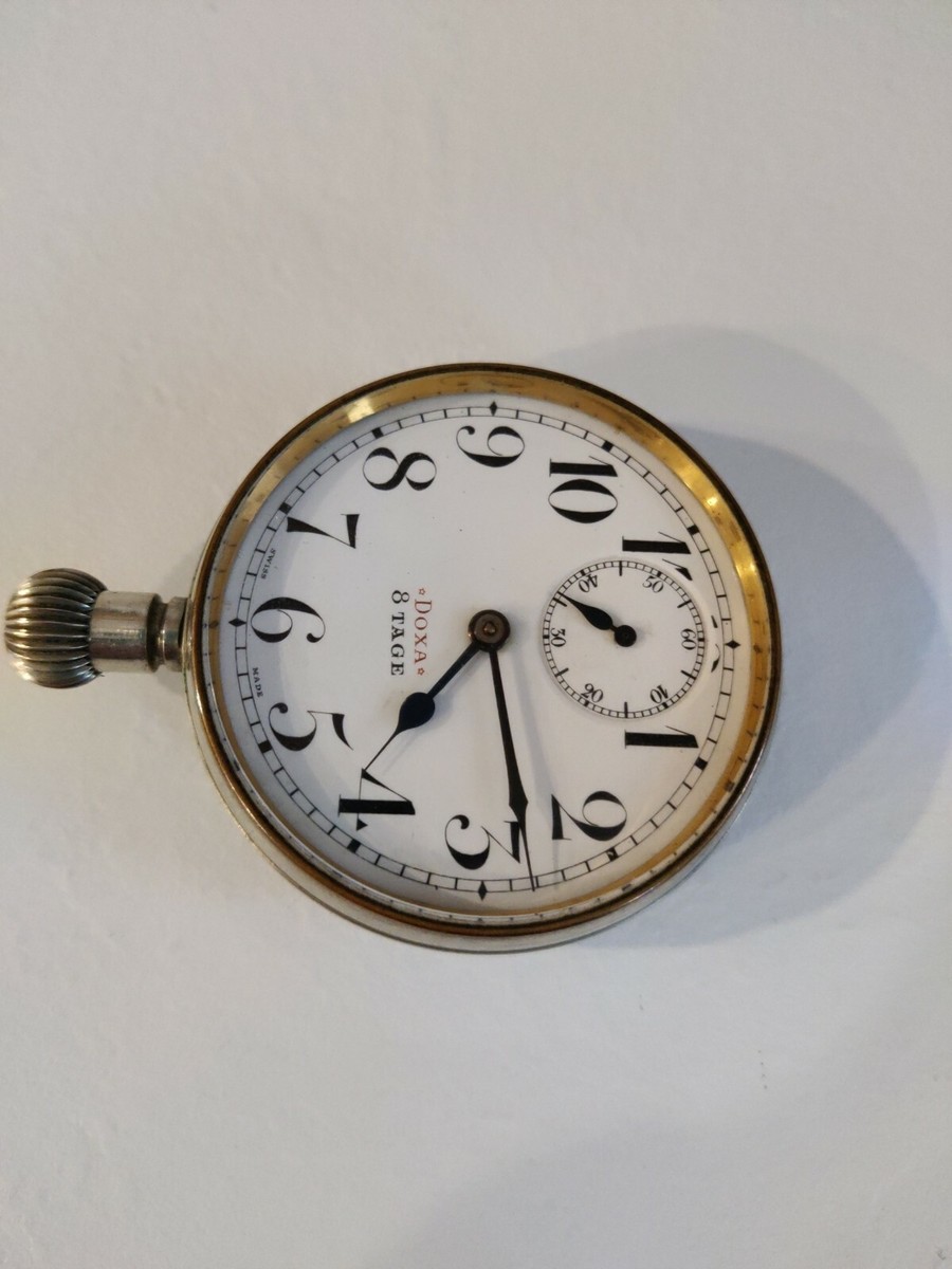 Montre Chronographe Doxa Bordühr Flieger - Vintage Années 1920, Mécanique Manuelle, Style Militaire