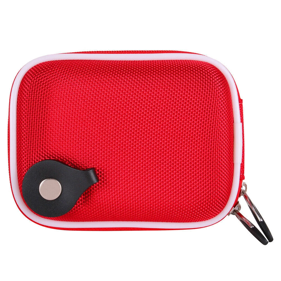 Red Nylon Compact Camera Case Pouch Bag w/ Clip For Canon Powershot ELPH 360 HS - Image 2 of 4