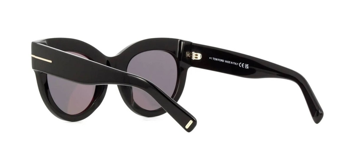 Tom Ford Serena 68Mm Black Frame Smoke Lens Women display picture 3