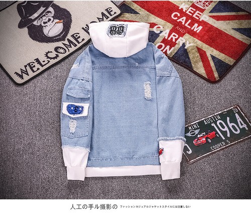 Avengers Denim Jacket Super Hero Hoodie 