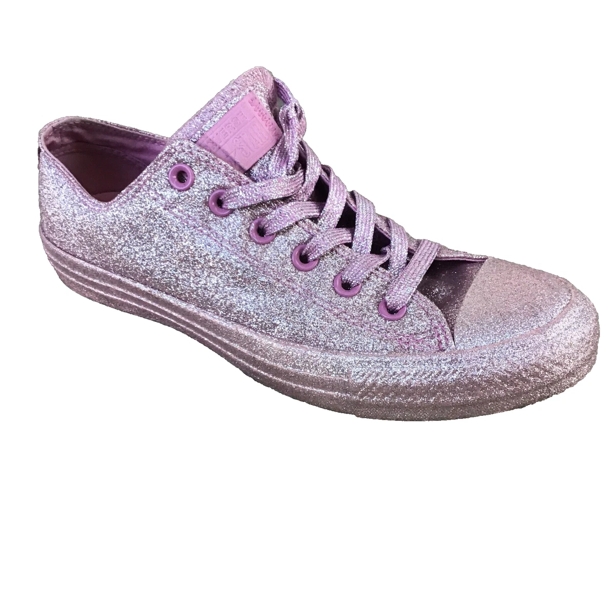 Andrew Halliday burst hjort All Star Pink Glitter Converse Chuck Taylor Size 9 Womens/Mens 7 Low Top  Shiny | eBay