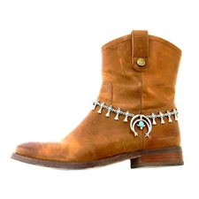 Boot Chain Squash Blossom Turquoise Design Jewelry Accessories Native American