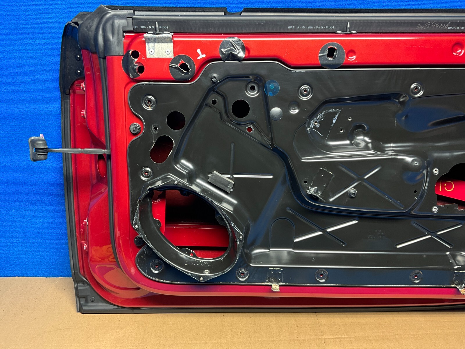2003-2009 BENTLEY CONTINENTAL GTC FRONT RIGHT PASSENGER SIDE DOOR SHELL RED OEM