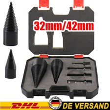 Holzspalter Kegelspalter Bohrer Drill Kegel Spaltbohrer Für Bohrmaschine 6 SET