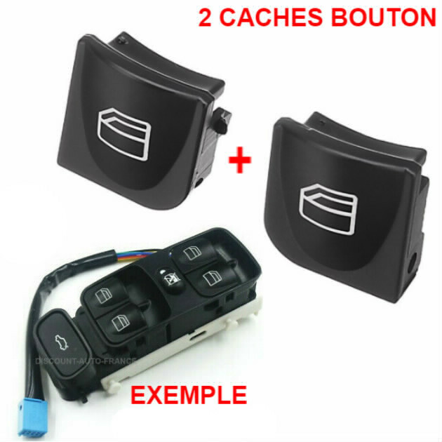 Cache Bouton De Vitre Avant Gauche Pour Mercedes Classe C W203 - 2 Pièces Neuves - Réf. A2038210679