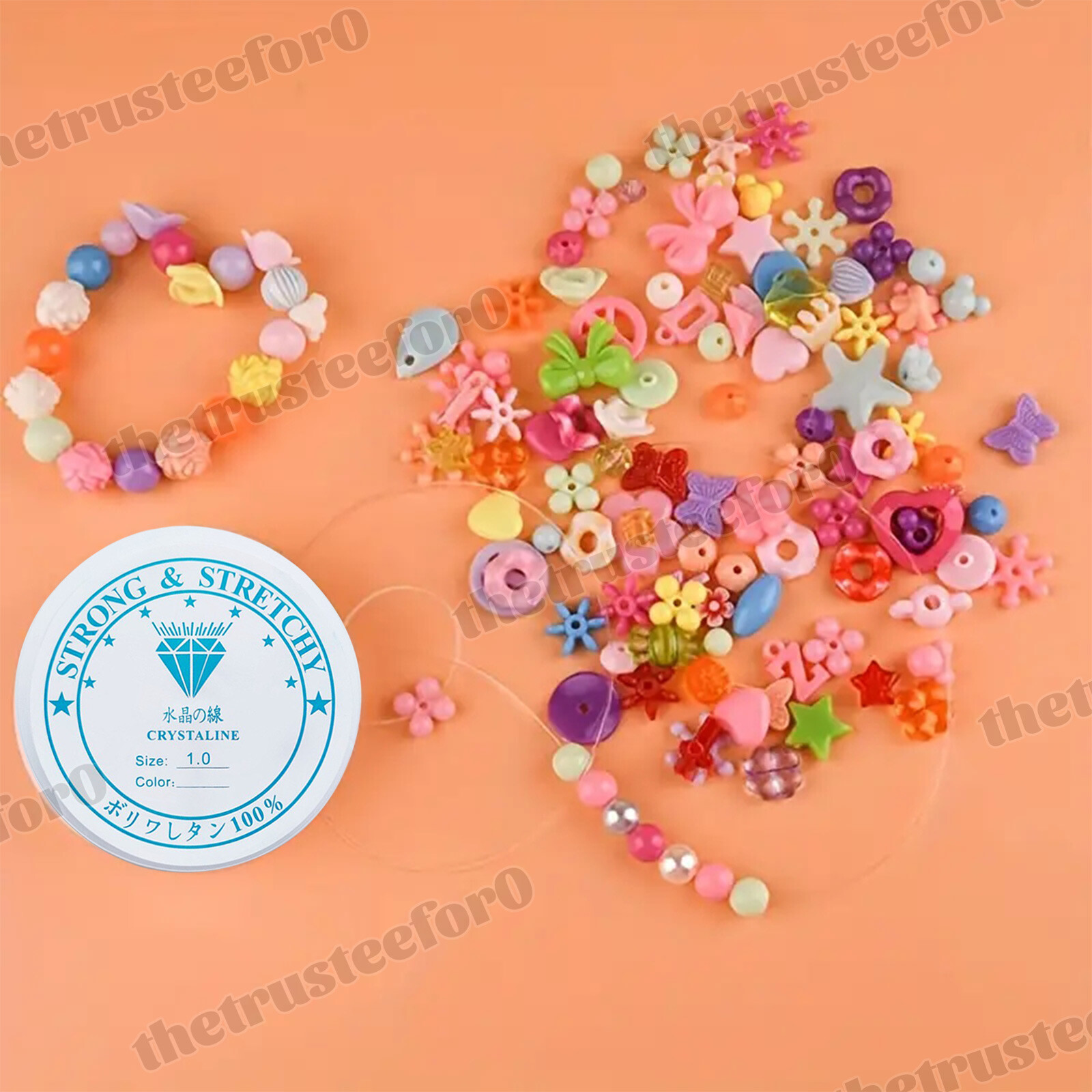 Stretch Elastic Cord String Bead Beading Jewellery Bracelet Clear