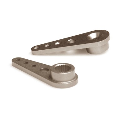   2 x Alu Servohorn Servohebel 30 mm silber CNC 25T für Futaba,Align,Savöx,KST