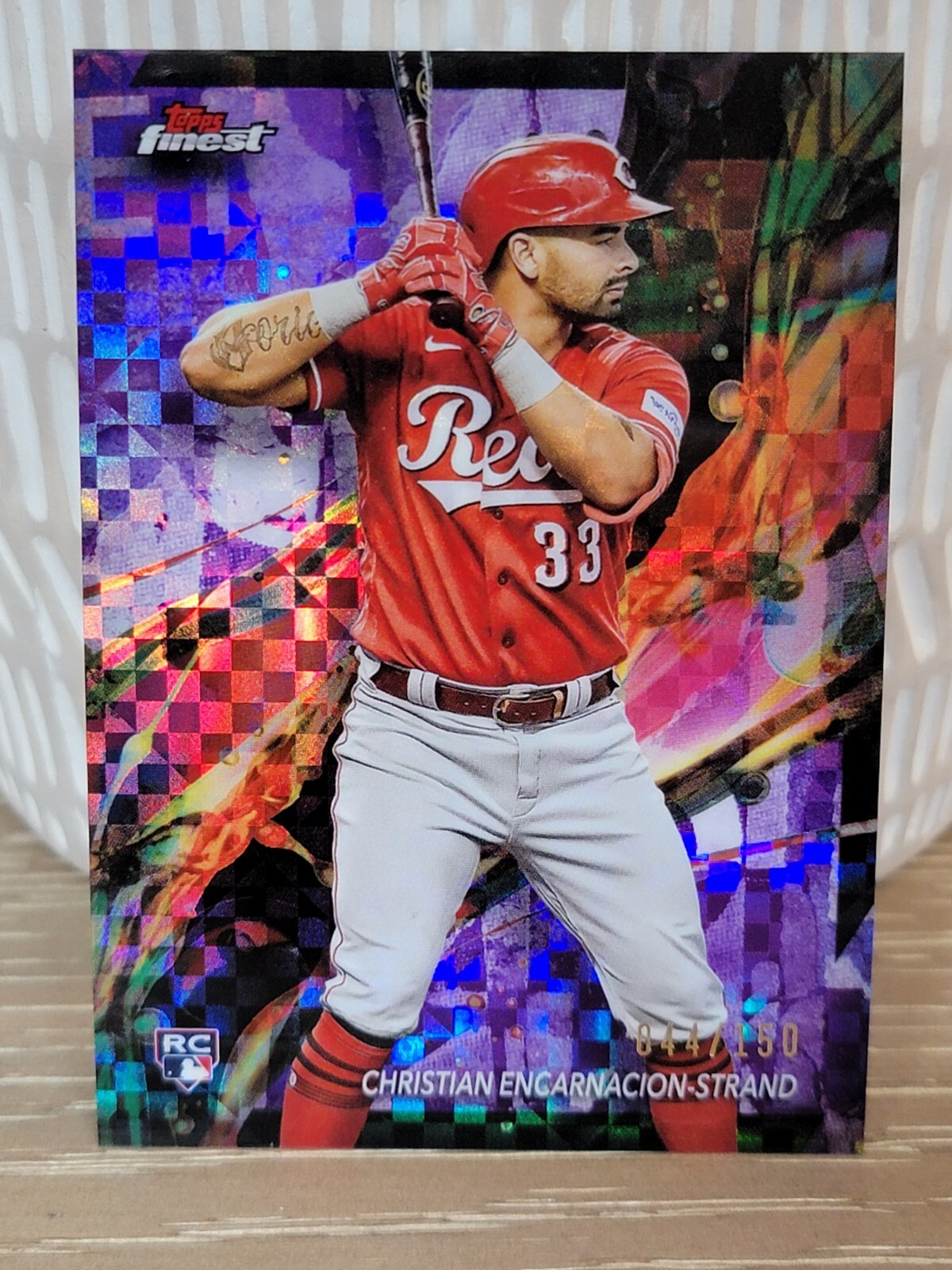 2024 Topps Finest #4 Christian Encarnacion-Strand RC Purple Checkerboard /150