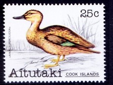 Pacific Black Duck, Water Birds, Aitutaki 1981 MNH