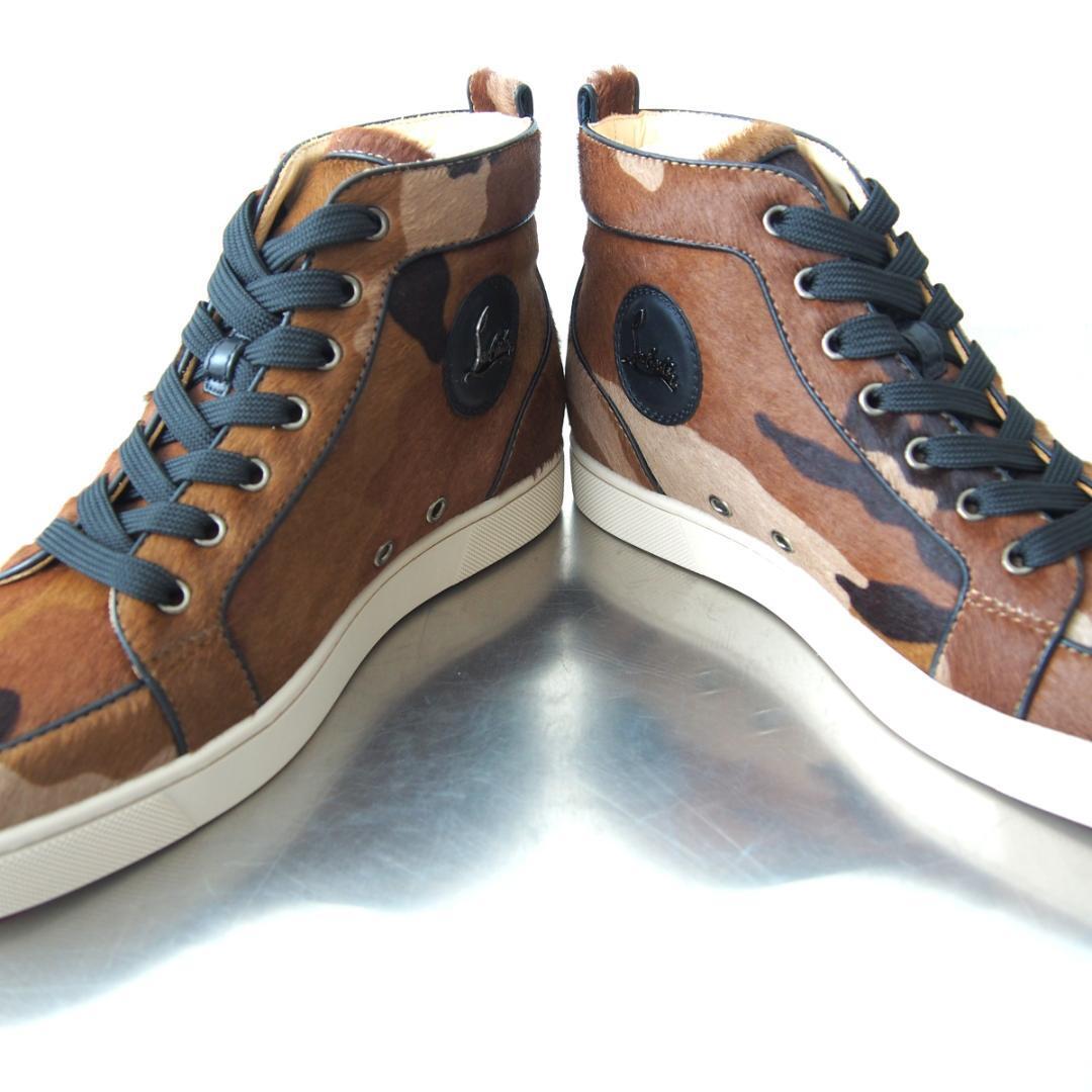 Christian Louboutin RANTUS ORLATO PONY PIATTO CAMOUFLAGE VITELLO EU taglia 40 Nuovo Giappone