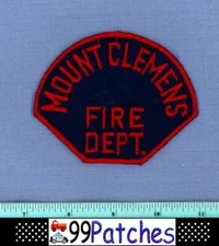 MOUNT CLEMONS (Old Vintage) MINNESOTA Fire Rescue Shoulder Patch CHEESECLOTH 6C