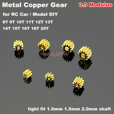 0.3 Modulus Metal Brass Copper Gear 8-18T/20T Teeth Transmission Pinion Gear DIY
