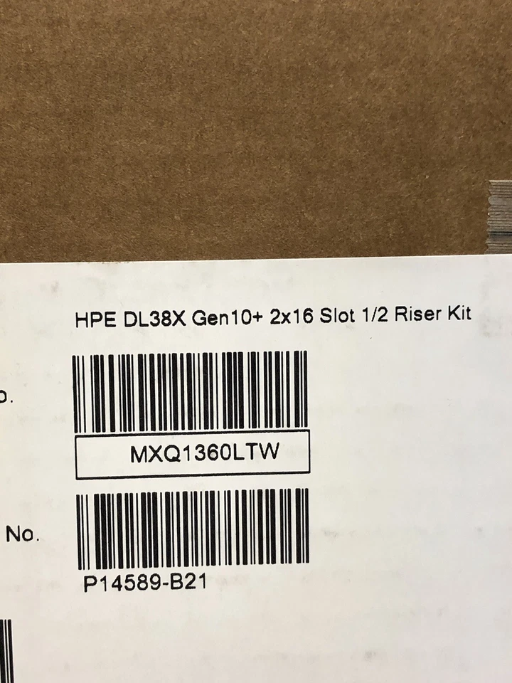 HPE DL38X DL380 DL385 Gen10 Plus/V2 2x x16 Slot 1/2 Riser Kit P14589-B21 GPU 4.0 - Image 2 of 3