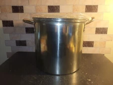 10Qt Aluminum Steamer Pot W/ Lid & Handles Removable Rack New Unbranded 