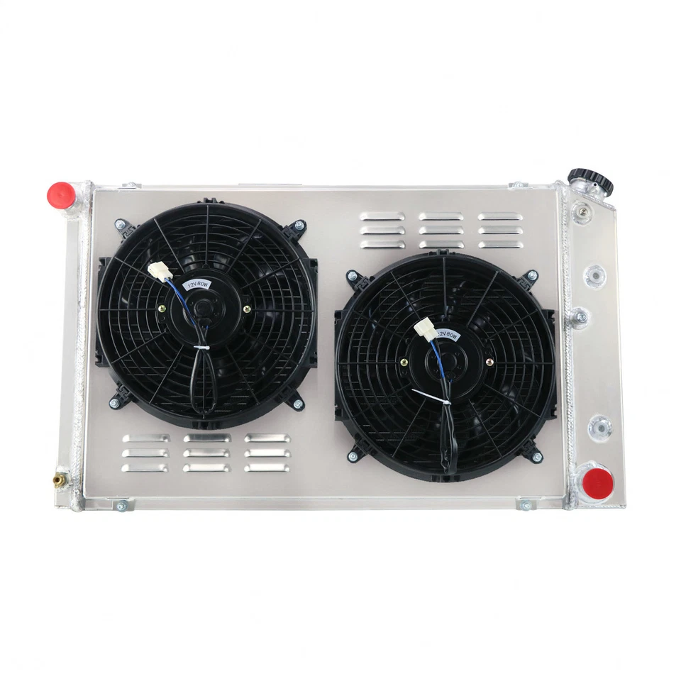 4Row Radiator&Shroud Fan Fit Chevy 70-81 Camaro,78-87 Monte Carlo G-Body Caprice Foto 2 de 4