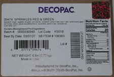 DecoPac 6 Pfund 09474 Streusel rot und grün, Ablaufdatum 31.03.27