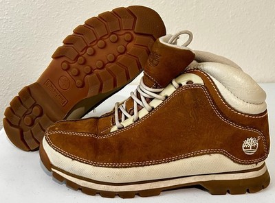 Timberland Men's Brown Leather Hiker Ankle Boots Lace-Up Lug Sole US 9 M