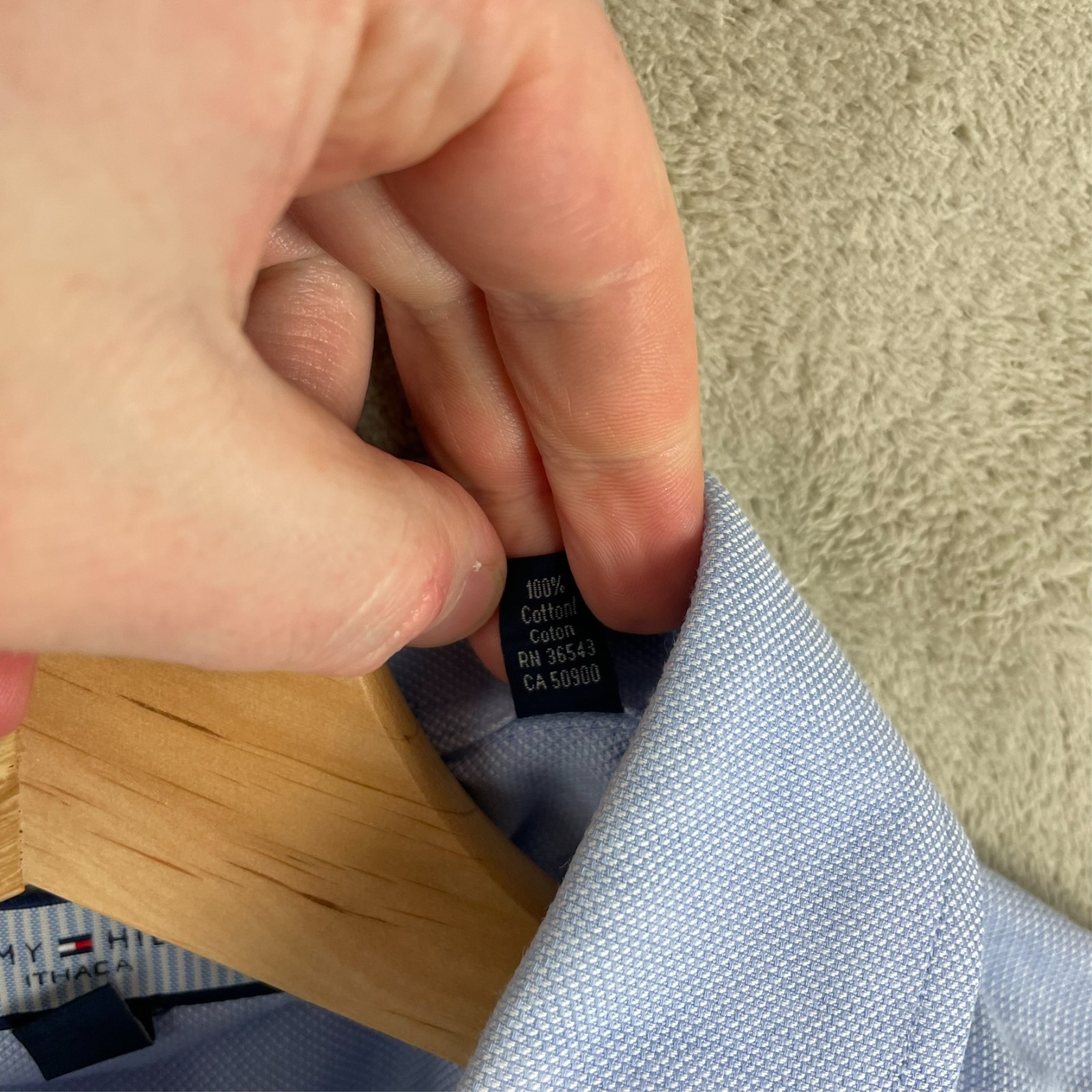 Men's Tommy Hilfiger Ithaca Cuff Link Long Sleeve Shirt Size XL Extra Large Blue thumbnail 5