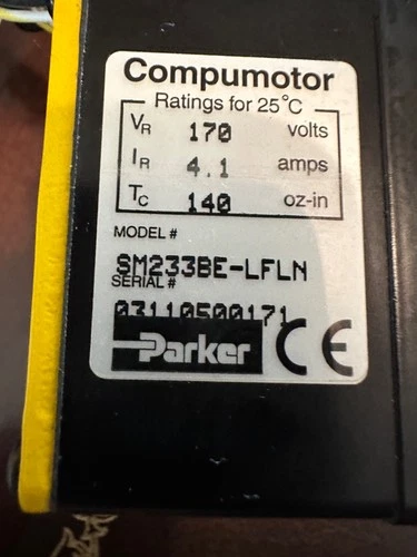 Parker SM233BE-N10N Compumotor Servo Motor Servomotor EUC- Good condition